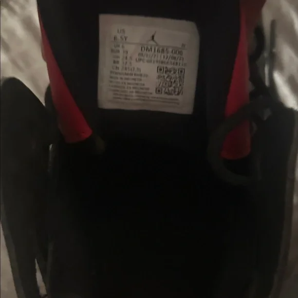 Jordan Black and Red Sneakers - Picture 2 of 2